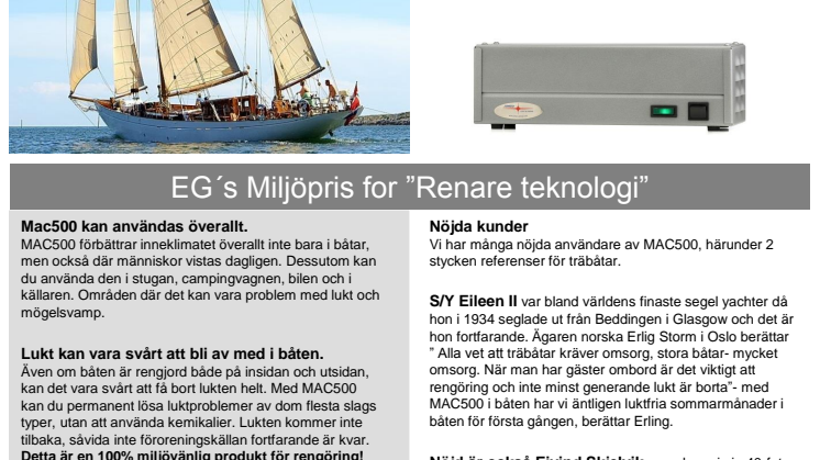 Lukt i båten, vi har lösningen!