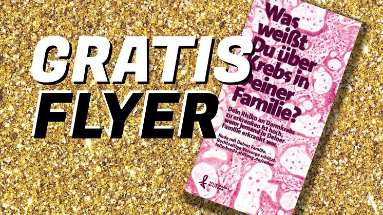 Gratis-Flyer für Ärzte und Apotheker. Sonderaktion zum Darmkrebsmonat März. 