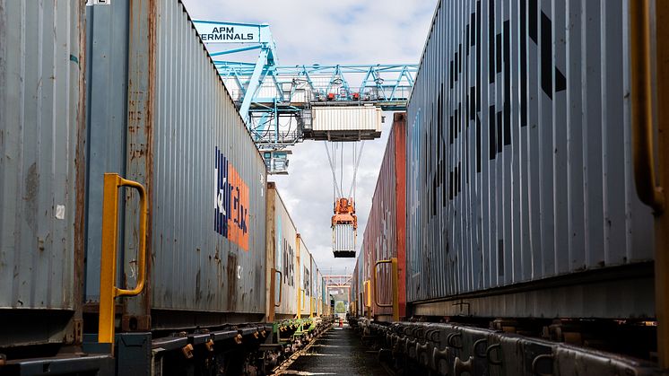 Rekordstart för järnvägsåret 2025 på APM Terminals Gothenburg