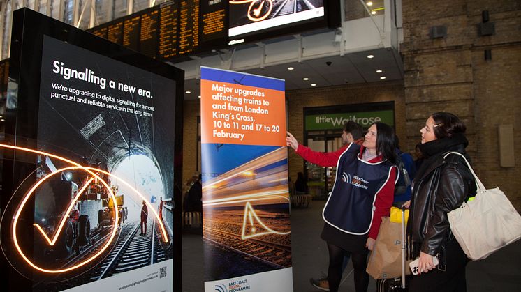 Passengers reminded that upgrades for East Coast Digital Programme will affect Great Northern and Thameslink services on two weekends and two working days in February