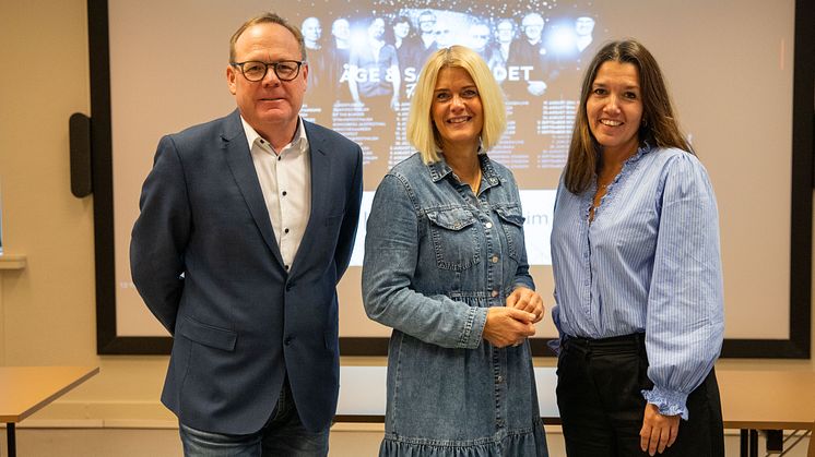 Pressemøte Mjøsparken Live 2025 - Kommunedirektør Jørn Strand, rådgiver Henriette Enger og sjef for utviklingsavdelingen i Ringsaker kommune, Monica Østenheden.jpg