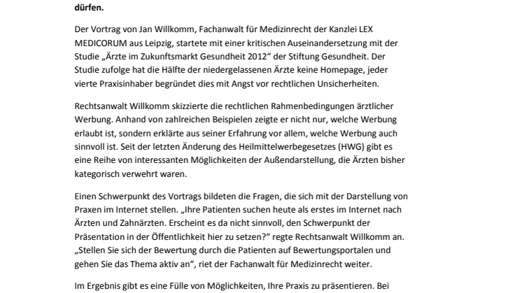 Mut zu mehr Initiative: Beim Praxismarketing auf der sicheren Seite
