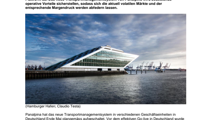Panalpina führt neue IT-Plattform in Deutschland ein