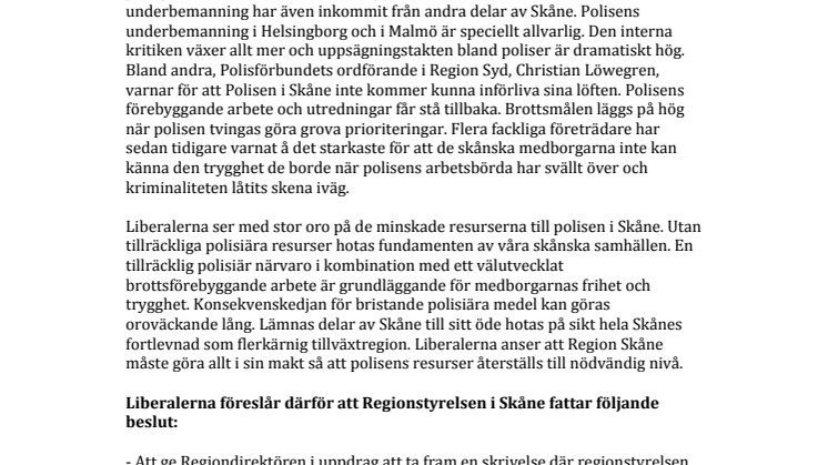 Skåne måste stå upp för poliserna