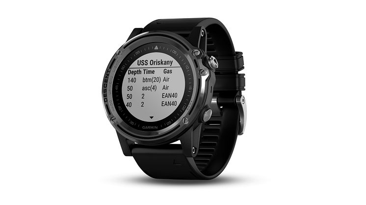 Garmin® presenterar sin första dykdator — Descent Mk1,  med yt-GPS och i en elegant lättburen design för vardagsbruk