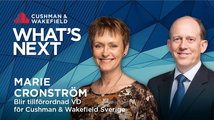 Cushman & Wakefield utser Marie Cronström till tillförordnad VD i Sverige när nuvarande VD Karl Persson går vidare till nya uppdrag på fastighetsägarsidan.