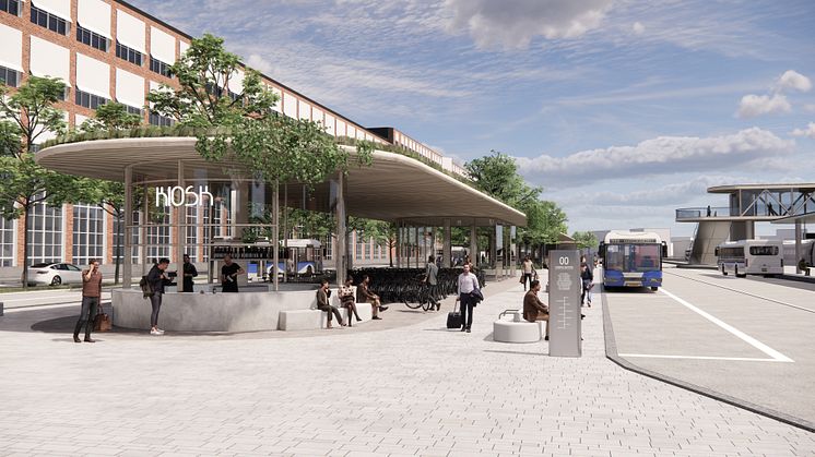 Busstorget och lilla bron, illustrationBIG