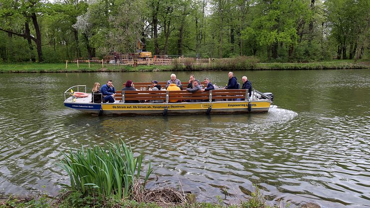 Stadthafen Leipzig - Motorboot "Johann Sebastian Bach" auf Tour