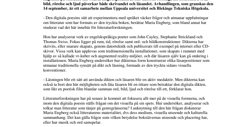 Datorpoesin tänjer på genregränserna