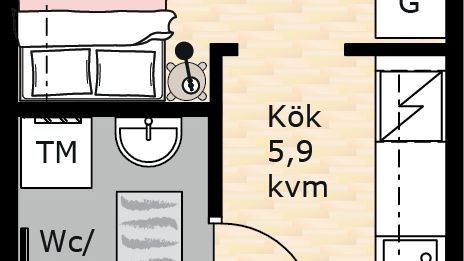Planlösning - "FLEX" 1 RoK