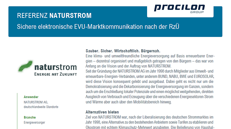 Der dynamischen Entwicklung des Unternehmens NATURSTROM Rechnung tragend wurde das System sukzessive zu einem proGOV Energy Cluster ausgebaut und ﻿ermöglicht nun mittels des proGOV Moduls Archiv die automatisierte Archivierung von Daten.