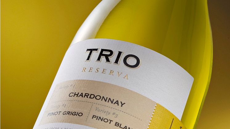 TRIO Chardonnay Pinot Grigio Pinot Blanc lanseras i Systembolagets fasta sortiment 1 oktober 2010