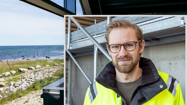Foto från Kiviks reningsverk: Jenny Brandt Grönberg. Porträttbild av Stefan Blomqvist: Torkel Edenborg.