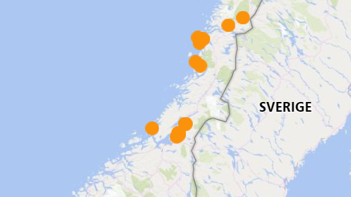 Frank rammet mest i Nord-Norge, men også andre deler av landet fikk merke vindens krefter.