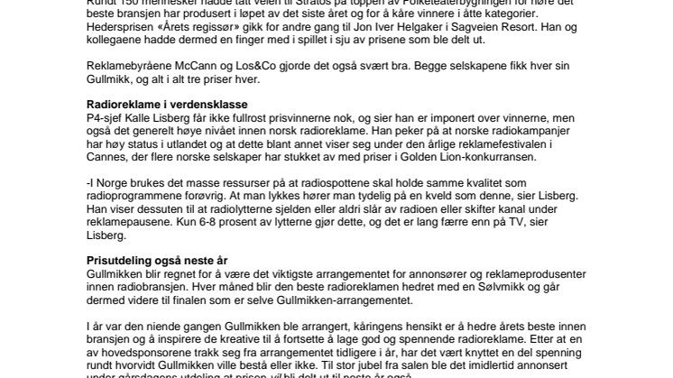 Imponert over det skyhøye nivået på norsk radioreklame