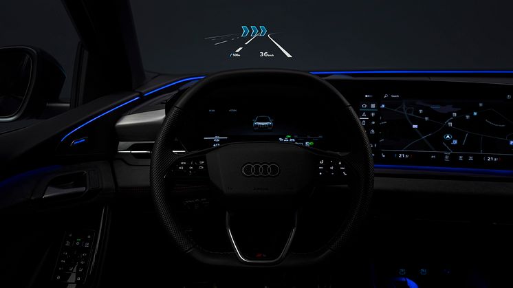 Audi Q6 e-tron med optimeret augmented-reality-head-up-display