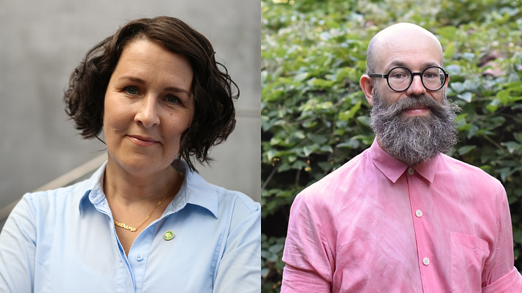 Mätta Ivarsson, gruppledare för Miljöpartiet i Region Skåne, och Kami Petersen, ledamot för MP i kollektivtrafiknämden i Region Skåne.