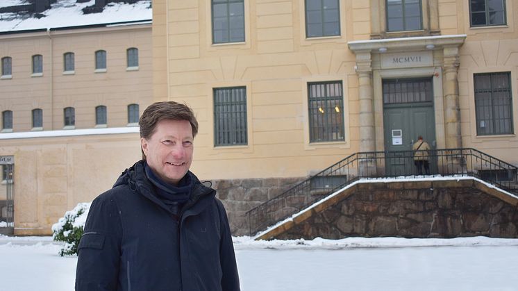 Robert Schwartze vid Härlanda Park där Higab just nu genomför ett omfattande energiprojekt. 