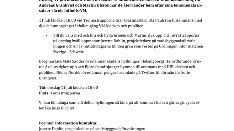 Vi hyllar Helsingborgs landslagsmän!