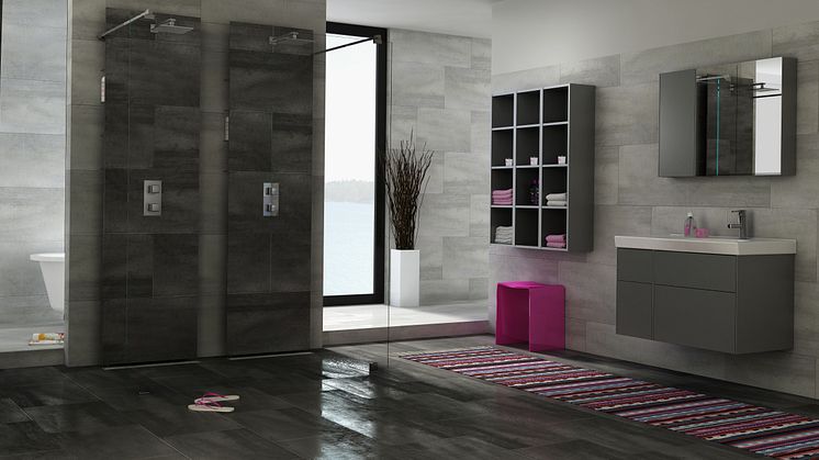Purus Line Platinum, väggnära golvbrunn