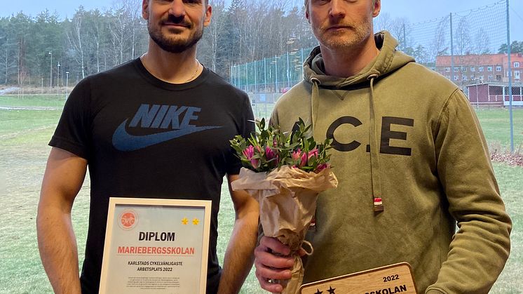 Fredrick Barréra till vänster med kollegan Joel Carlsson till höger.
