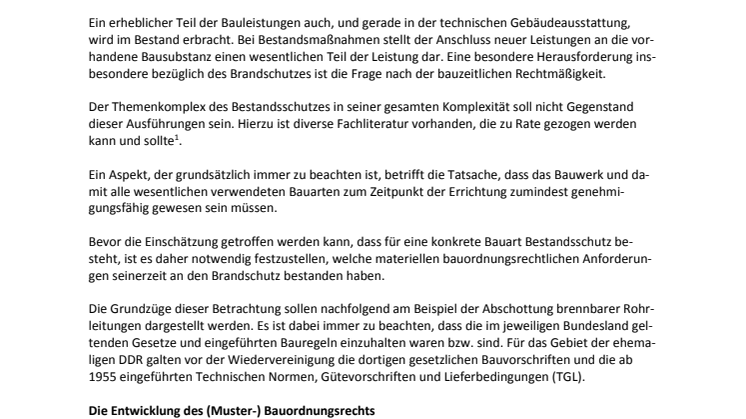 DOYMA-Fachartikel: Brandschutz in Rohrleitungsanlagen – Was bisher geschah