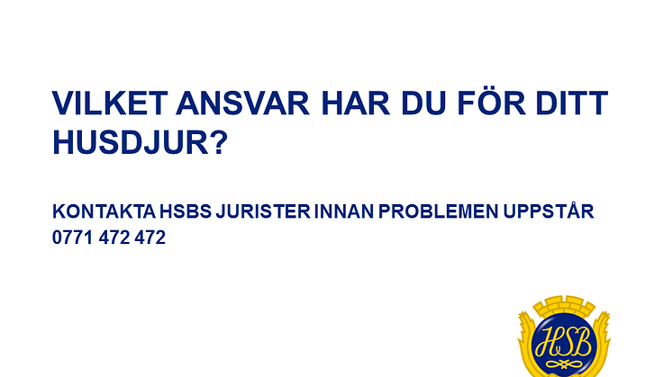 Vilket ansvar har du för ditt husdjur?