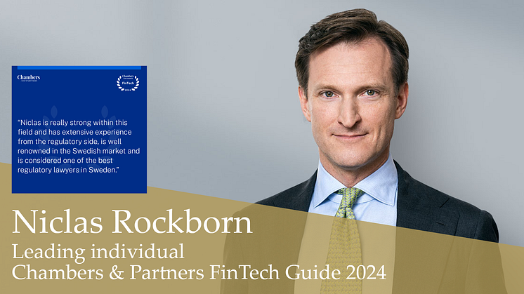 Niclas Rockborn – leading individual in Chambers 2024 FinTech guide