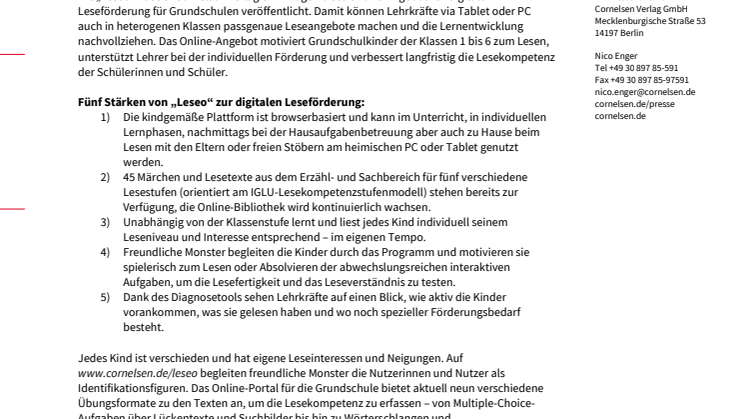Lesekompetenz fördern mit „Leseo“: 5 Vorteile der digitalen Leseförderung von Cornelsen