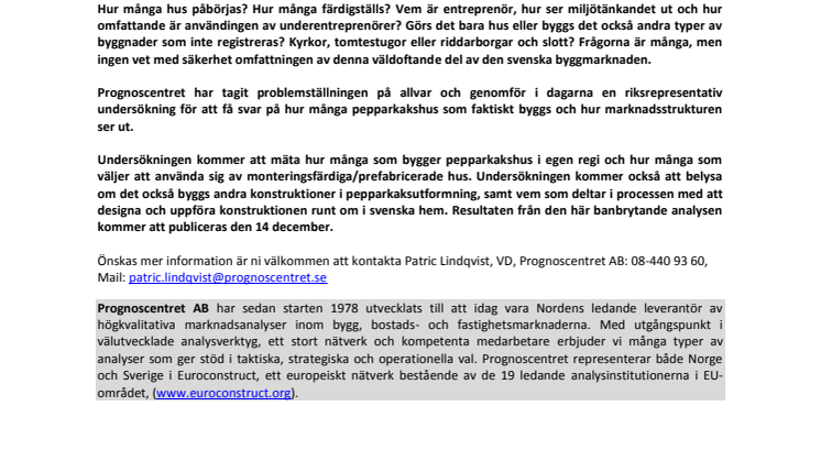 Marknaden för pepparkakshus