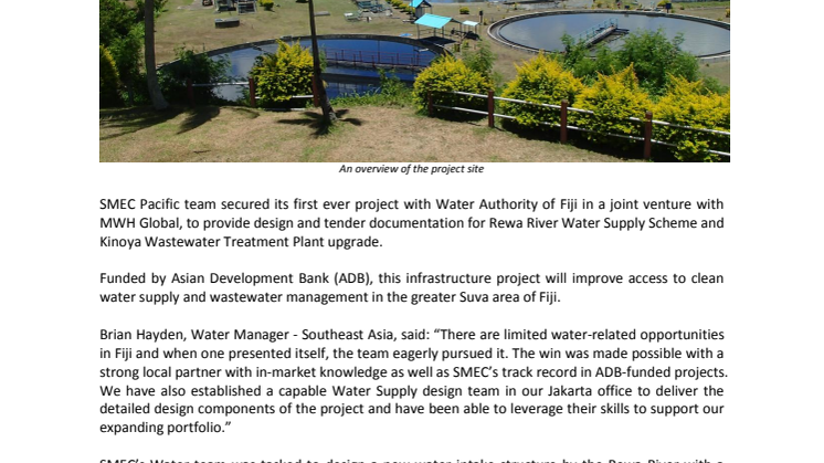 Pacific team clinches first water project from Water Authority of Fiji