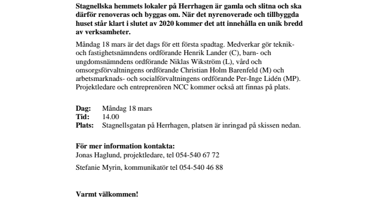 Pressinbjudan: Nu ska Stagnellska hemmet på Herrhagen byggas om