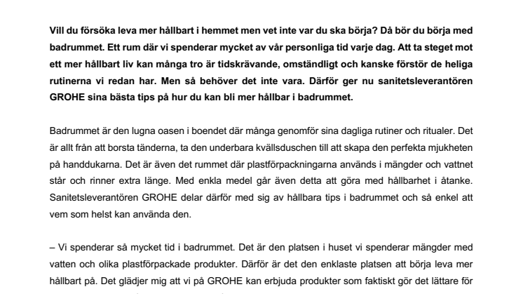 Sortera, stäng av och byt ut: Så blir du mer hållbar i badrummet