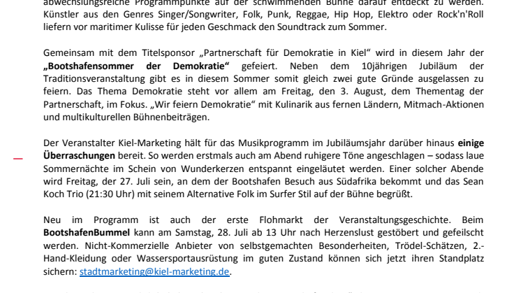 10 Jahre Kieler Bootshafensommer