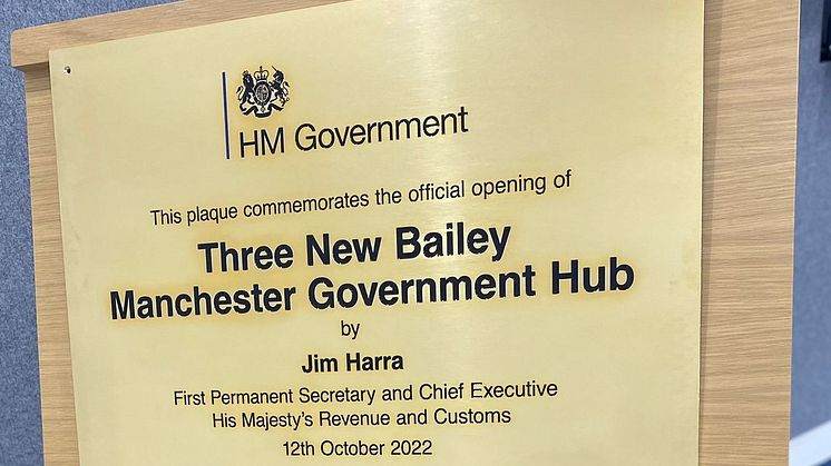 Manchester Regional Centre plaque