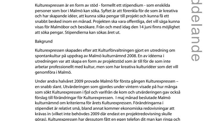 Kulturexpressen - en snabb slant
