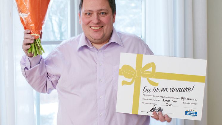 Ove från Strömstad vann 1 miljon på lott från Miljonlotteriet!!