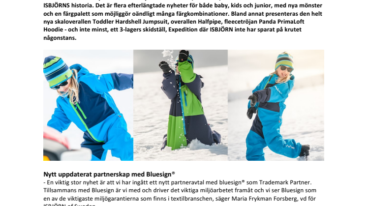 Höst/vinter 2017/18 - ISBJÖRN vässar tänderna och presenterar en kollektion fullspäckad med nyheter 