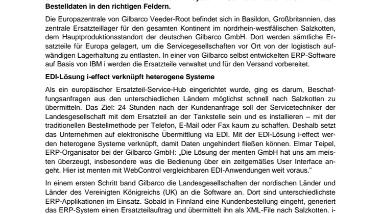 EDI-Kommunikation mit i-effect beim Tankstellenausrüster