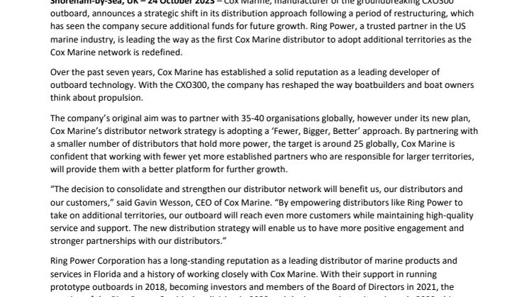 Cox Marine to announce its new Global Distribution Strategy at FLIBS 2023_FINASL.approved.pdf