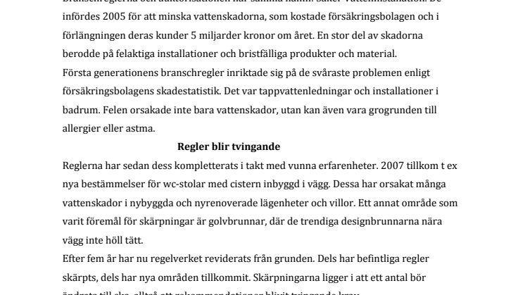 Från årsskiftet gäller tuffare regler för VVS-installationer