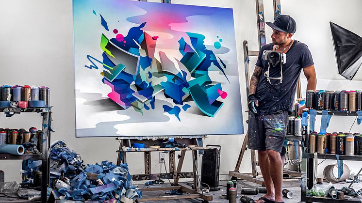 Dansk graffitikunstner skaber værk til støtte for Røde Kors
