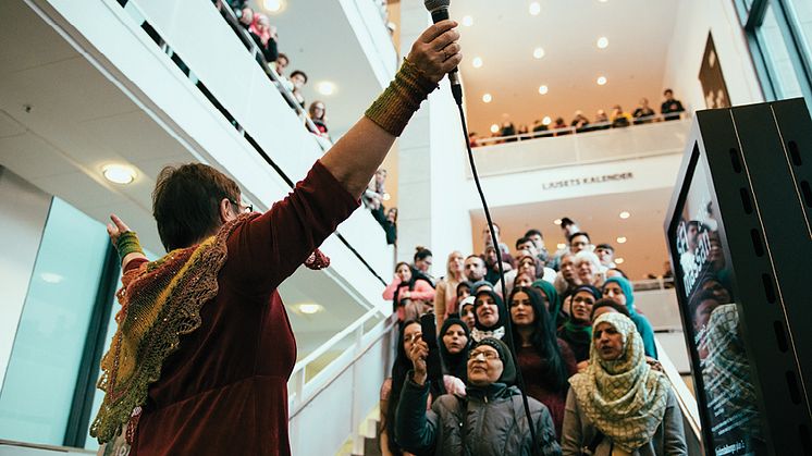 Bild från SFI-mässan 2015. Foto: Erik Leo/Malmö stadsbibliotek