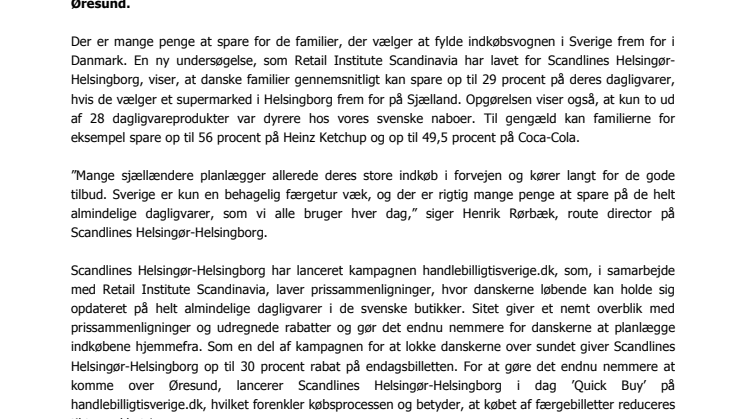 Spar helt op til 56 procent på dagligvarerne i Sverige