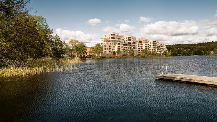 Sjöstaden i Alingsås vid sjön Gerdsken.