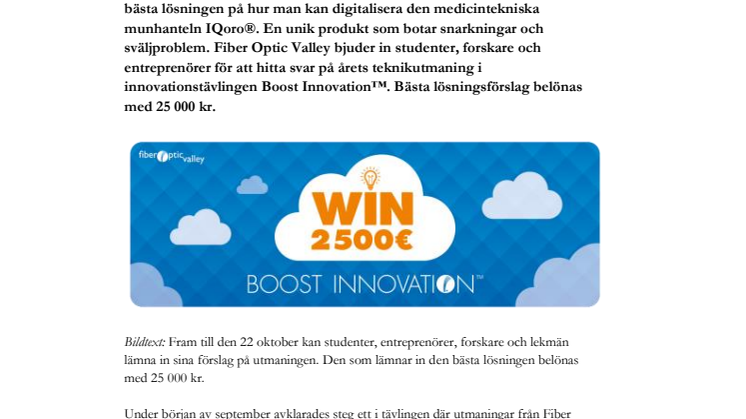 Kan du digitalisera munhanteln som botar sväljproblem?  - tävla och vinn 25 000 kr