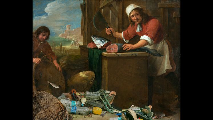 Bearbetning av David Teniers den yngres "Fiskmånglare"
