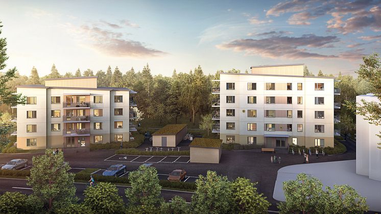 HSB brf Skogsgläntan. Arkitekt Bygd Arkitektur, med flera