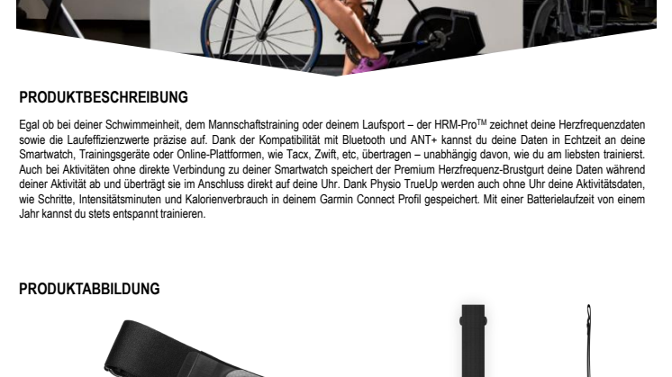 Datenblatt Garmin HRM-Pro