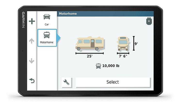 Camper 890 MT-D Fahrzeugspezifische Routenführung